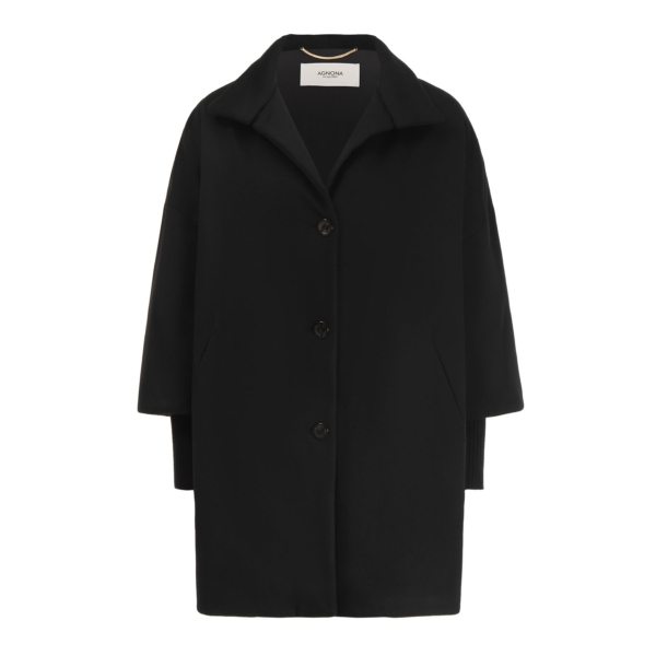 Black cashmere coat