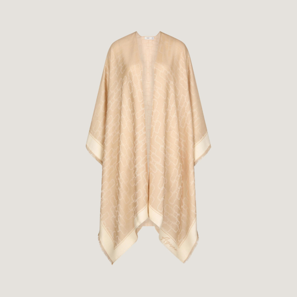 CASHMERE SILK CHAIN PONCHO