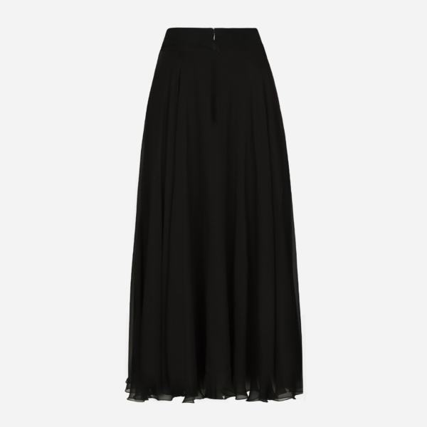 CHIFFON CALF-LENGTH CIRCLE SKIRT