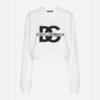 Cotton jersey sweatshirt with carpet-stitch DG logo