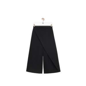 Cropped wrap trousers in cotton
