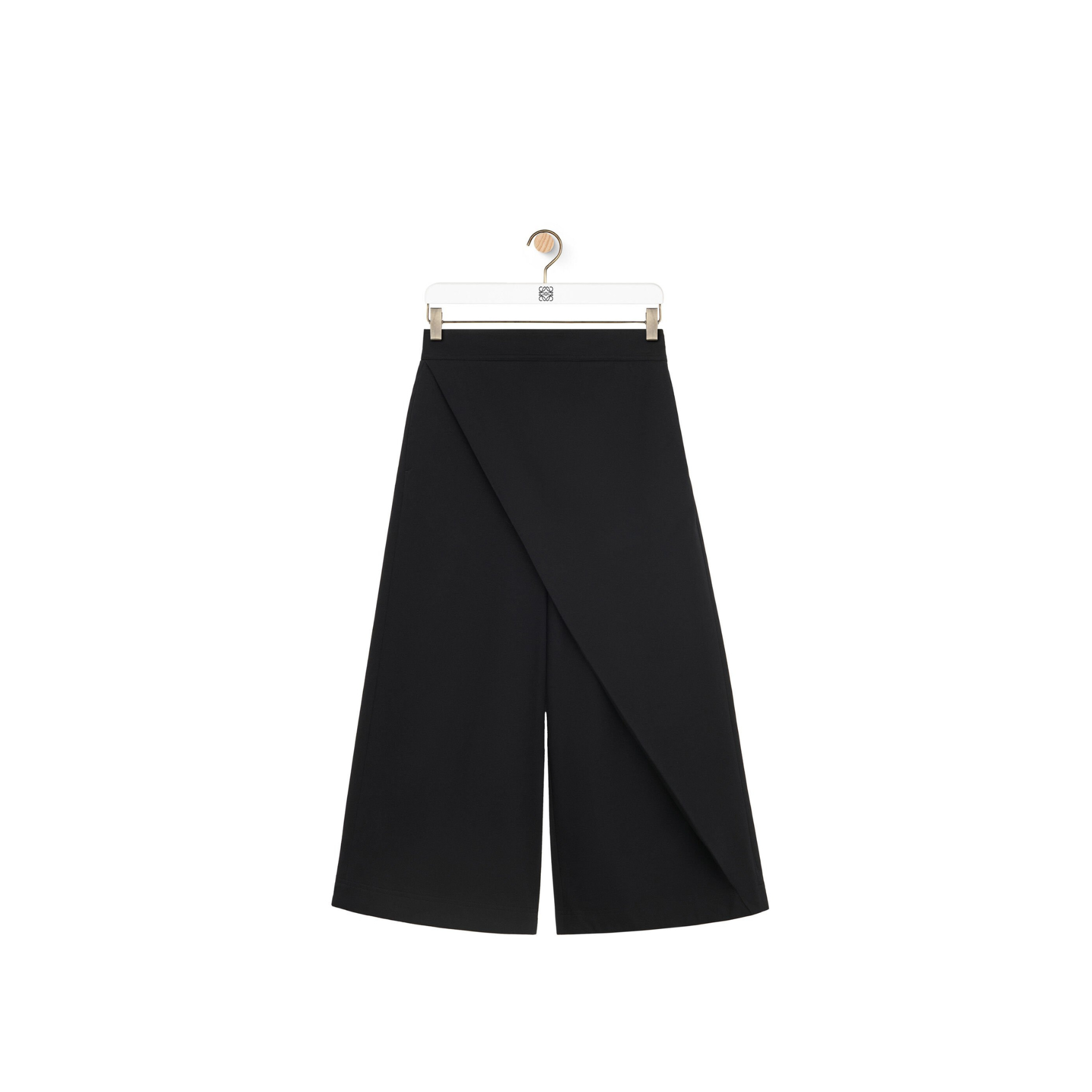 Cropped wrap trousers in cotton