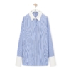 Deconstructed shirt in striped cotton