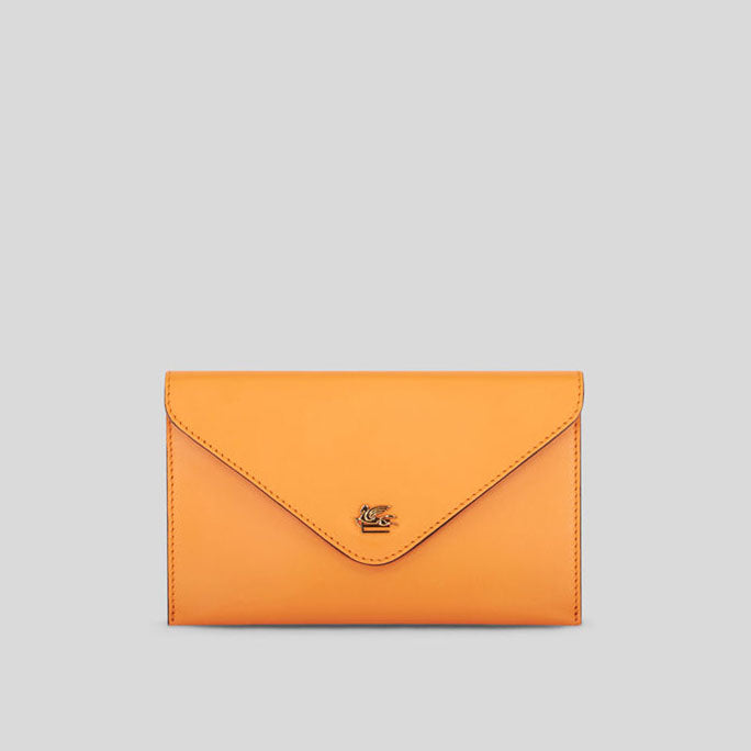 LEATHER CLUTCH BAG WITH PEGASO