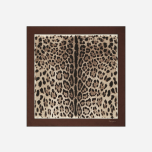 LEOPARD-PRINT TWILL SCARF (90X90)