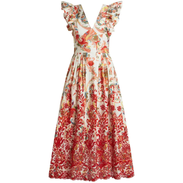 PAISLEY DRESS WITH EMBROIDERY