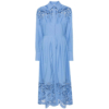 Valentino Garavani broderie-detail pleated midi dress