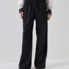 Virgin wool flannel wide track trousers