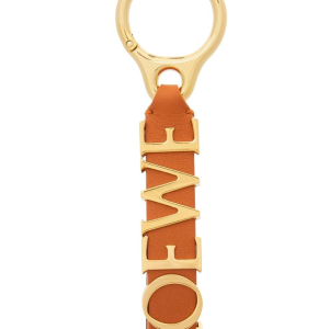 Loewe Calfskin Brass Keychains Unisex Orange