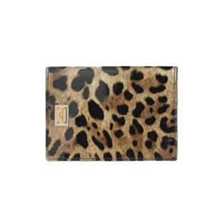 Passport holder with leopard print