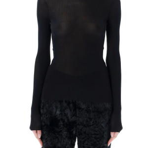 Saint Laurent Cassandre Ribbed Jumper