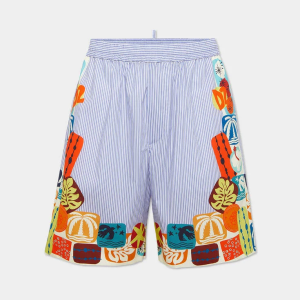 Summer Lovers Elastic Pinstripe Boxer Shorts
