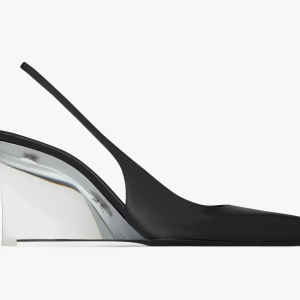 MILLER wedges in glazed leather