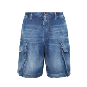 Summer Lovers Medium Wash Loose Cargo Shorts
