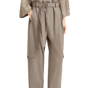 Tropical luxury wool utility trousers