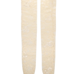 Lace trimmed elastic band leggings