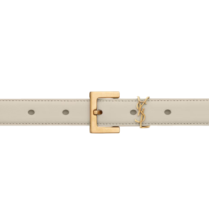 CASSANDRE THIN BELT WITH SQUARE BUCKLE IN BOX SAINT LAURENT LEATHER