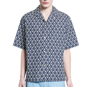toute la v silk twill bowling shirt