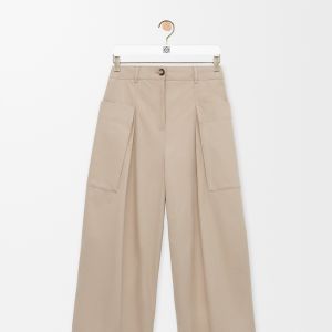 Cropped Trousers In Cotton And Silk