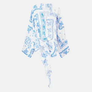 Light Blue & White Mini Dress