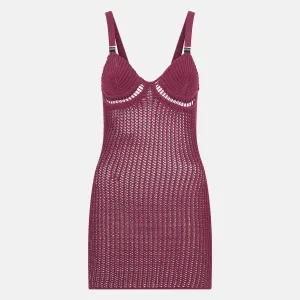Burgundy Mini Dress