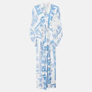 Light Blue & White Maxi Dress