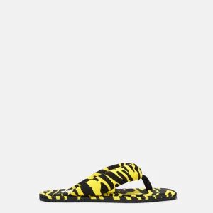 Black & Yellow Flat Thong
