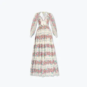 Etro cream Floral pattern dress