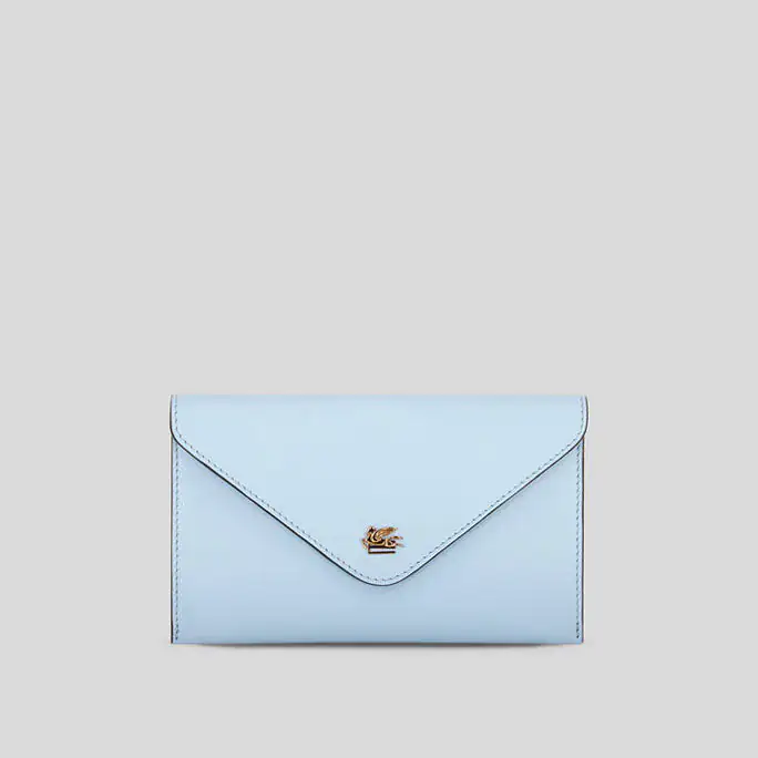 LEATHER CLUTCH BAG WITH PEGASO