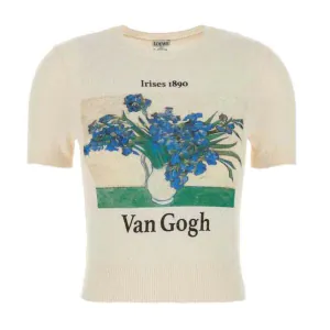 Van Gogh Printing Cotton Blend Knit