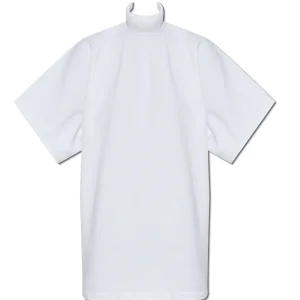 Alaïa WHITE Top with a stiff stand-up collar