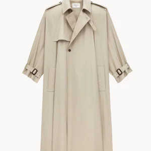 cape trench coat in cotton twill