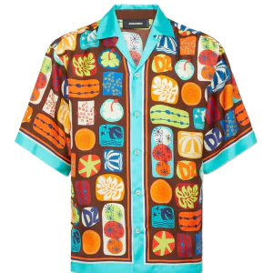 Summer Lovers Drop Shoulder Printed Bowling Shirt