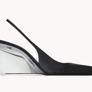 MILLER wedges in glazed leather