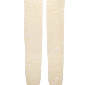 Lace trimmed elastic band leggings